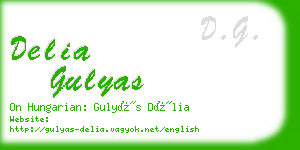 delia gulyas business card